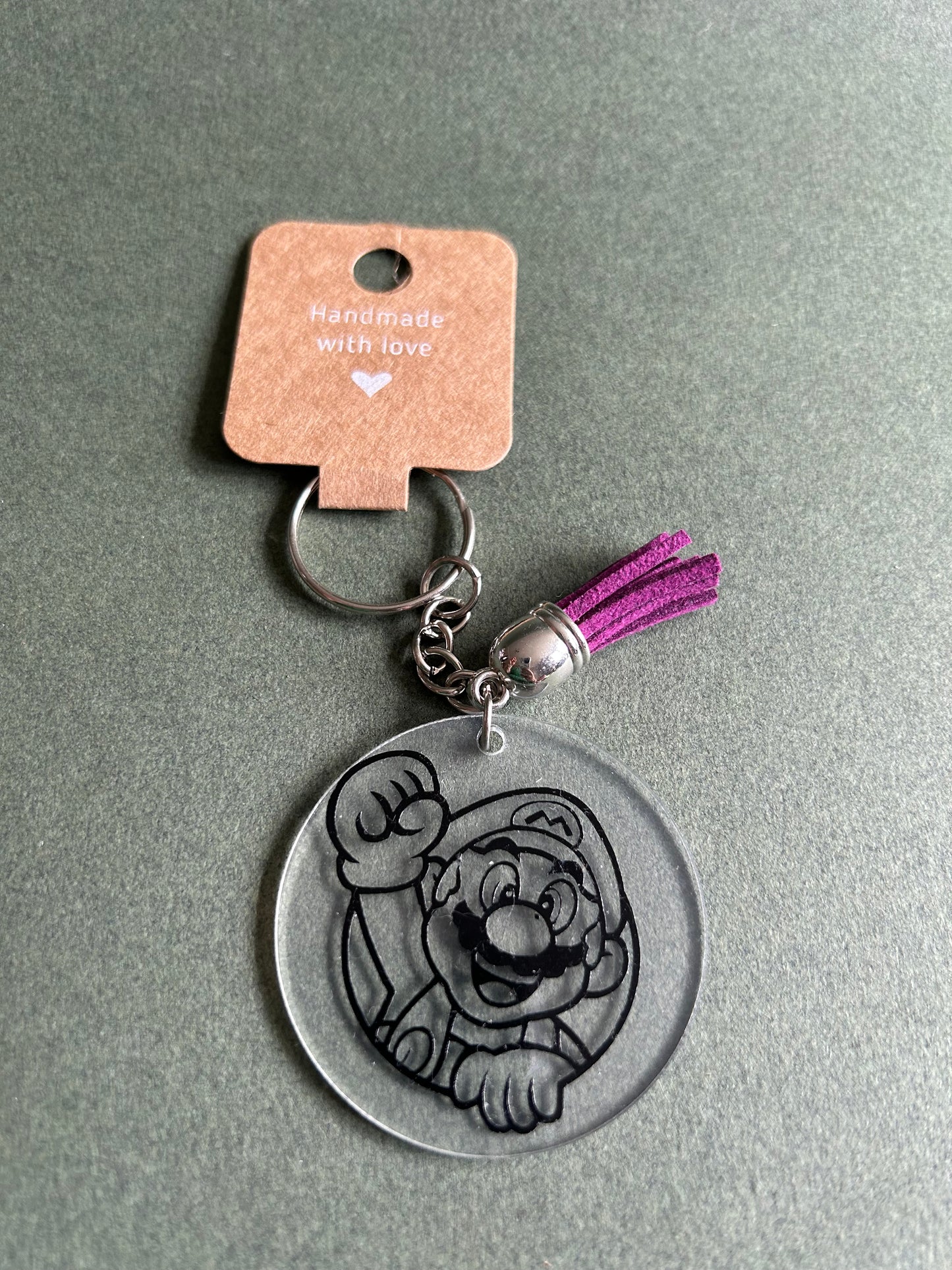 Round Mario keyring