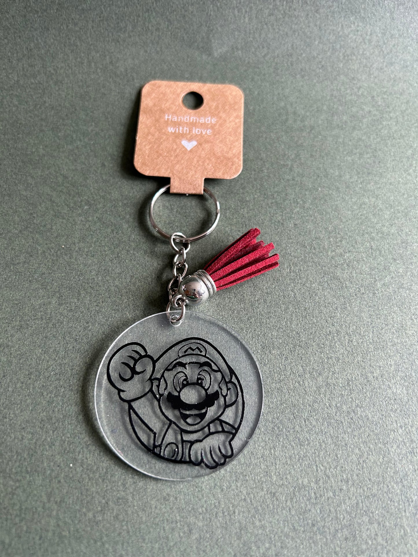 Round Mario keyring